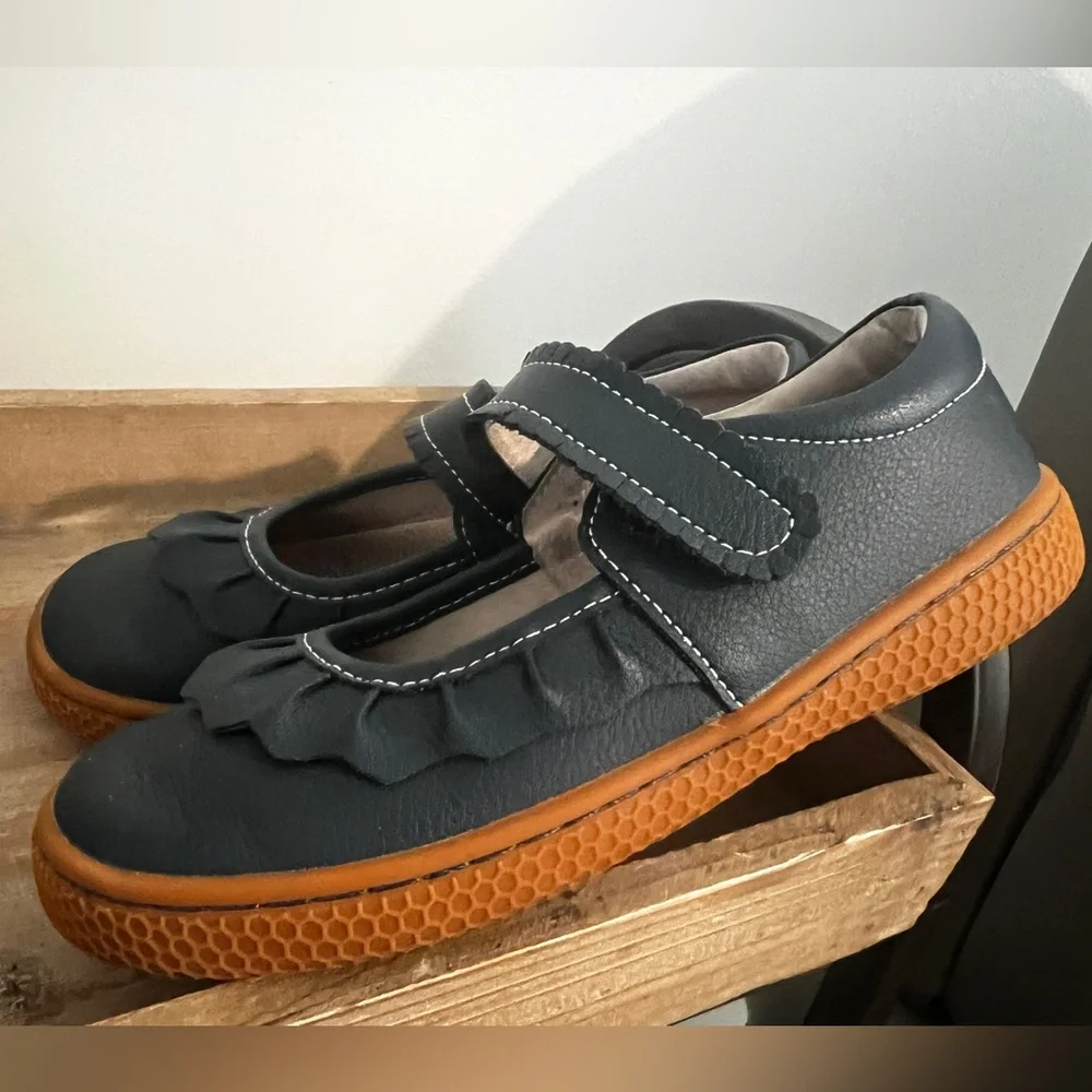 Livie & Luca Leather Navy Mary Jane Shoes - Picture 1 of 4